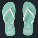 Just Married Honeymoon Sandals Flip Flops Gift<br><div class="desc">These Just Married flip flops are great for a honeymoon,  wedding,  bridal shower,  cruise,  summer,  vacation,  the pool,  beach,  etc... </div>