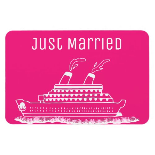Just Married Honeymoon Wedding Cruise Cabin Door M Magnet
