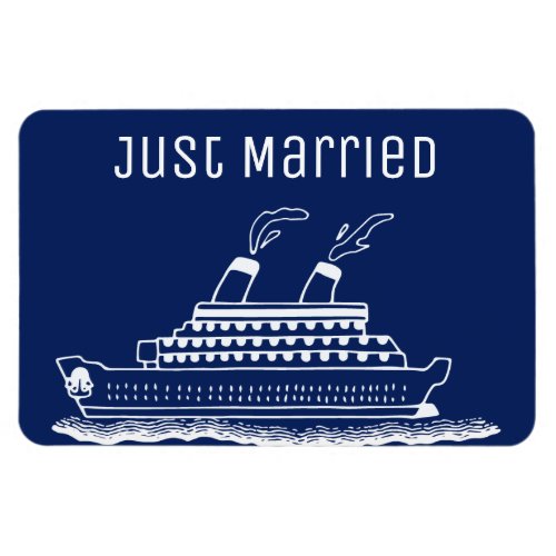 Just Married Honeymoon Wedding Cruise Cabin Door Magnet