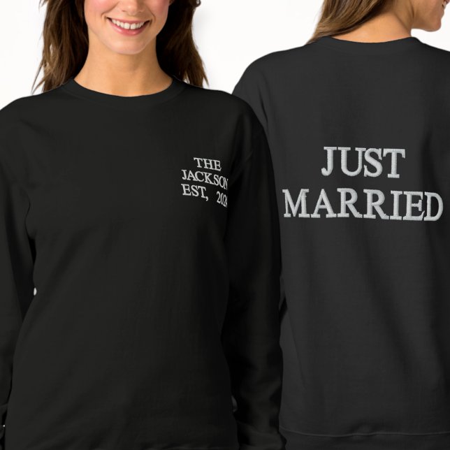 Just Married hoodie - Personalized Mr and Mrs  (Creator Uploaded)