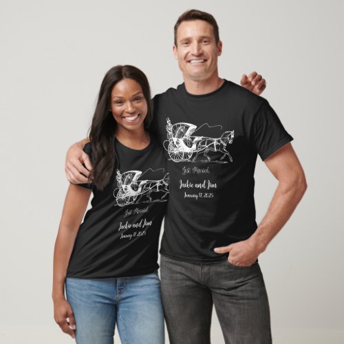 Just married _ Horse Drawn Cart T_Shirt