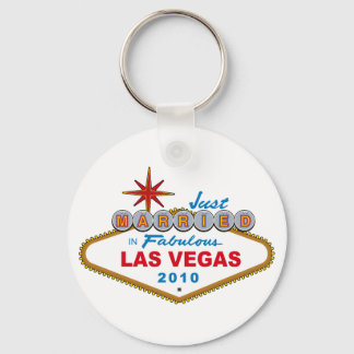Just Married In Fabulous Las Vegas 2010 Keychain
