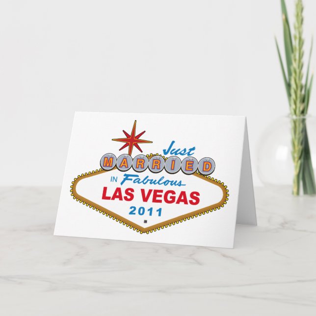 Just Married In Fabulous Las Vegas 2011 Announcement (Front)