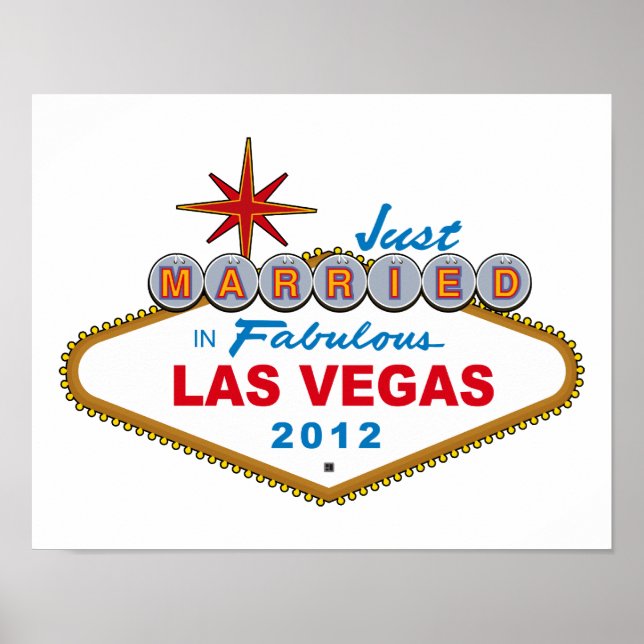 Just Married In Fabulous Las Vegas 2012 Vegas Sign (Front)