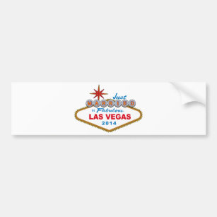 Just Married In Fabulous Las Vegas 2014 (Sign) Bumper Sticker