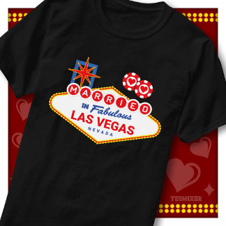Just Married In Fabulous Las Vegas Wedding Couple T-Shirt