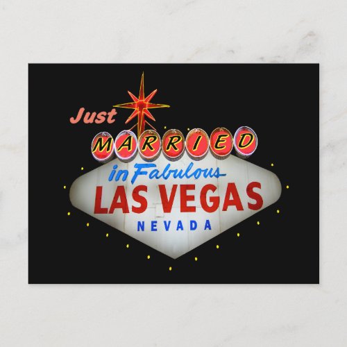 Just Married in Vegas Wedding Cards