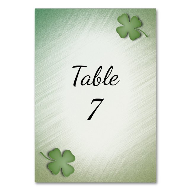 Just Married Irish Wedding Flag Table Number (Front)