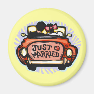 Just Married Jalopy Magnet