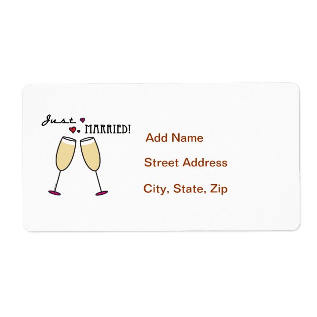 Just Married Label (Front)