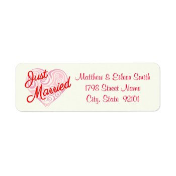 Just Married Label by SERENITYnFAITH at Zazzle