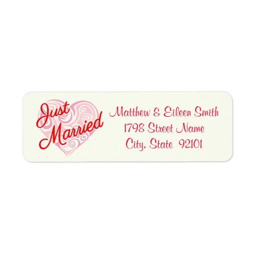 Just Married Label