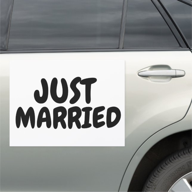 JUST MARRIED LARGE CAR MAGNET (In Situ)