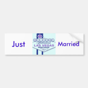 Just Married/Las Vegas Honeymoon Bumper Sticker