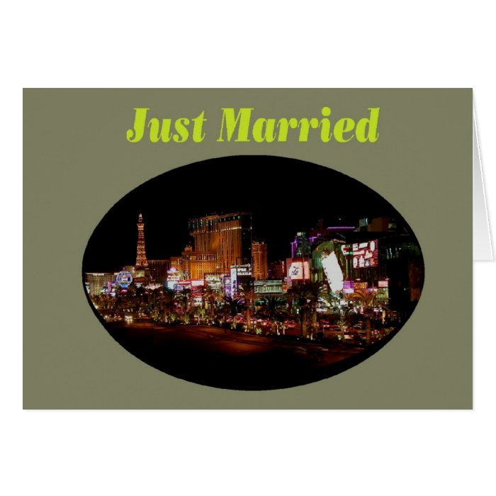 Just Married Las Vegas Strip Cards Zazzle
