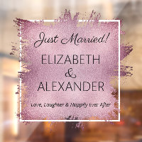 Just Married! Lavender Faux Foil