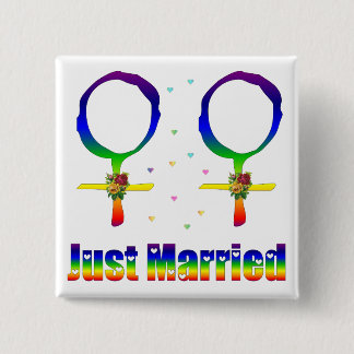Just Married Lesbians Button