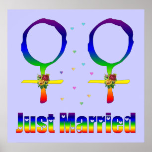 Just Married Lesbians Poster