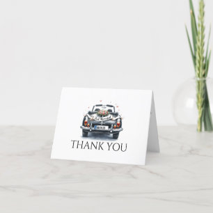 Just Married Letterpress Thank You Card