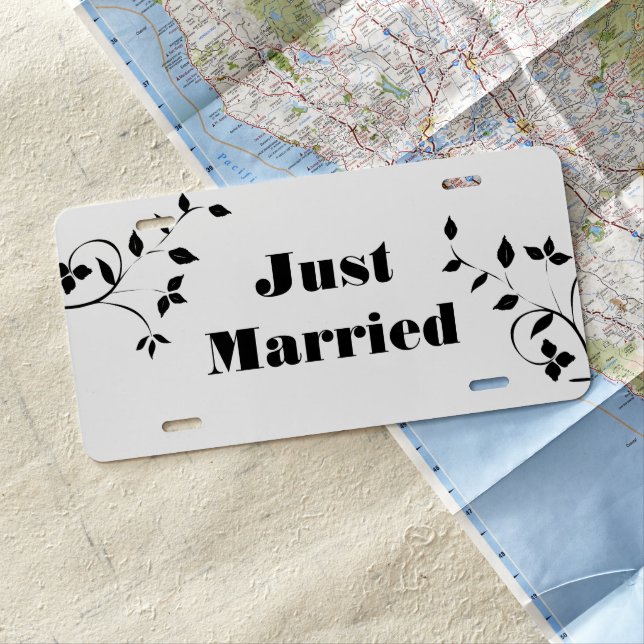 Just Married License Plate (In Situ)