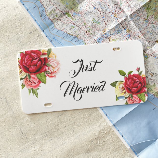 Just Married License Plate (In Situ)