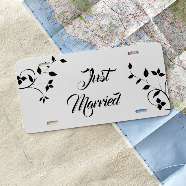 Just Married License Plate (In Situ)