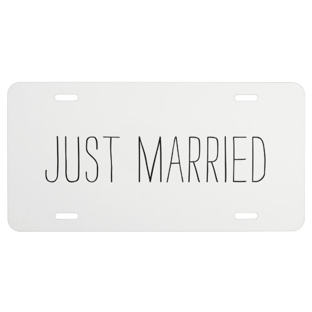 Just Married License Plate (Front)