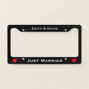 Just Married License Plate Frame