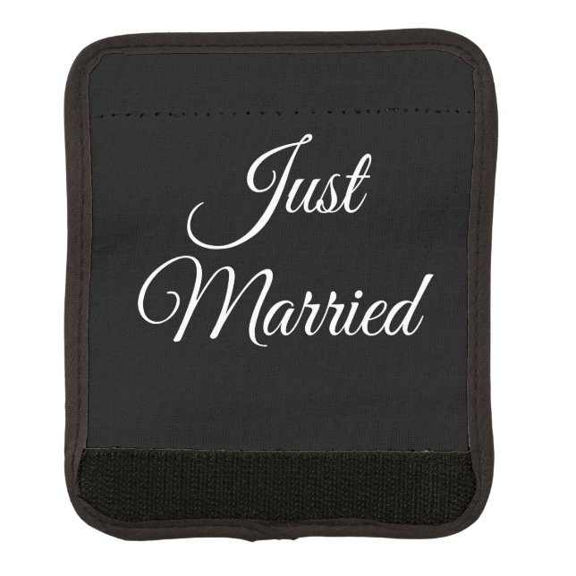 Just Married Luggage Handle Wrap (Front)
