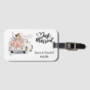 Just Married Luggage Tag