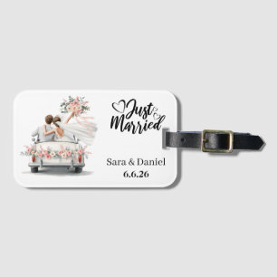 Just Married Luggage Tag