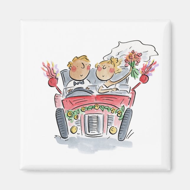 Just Married Magnet (Front)