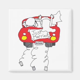 Just Married Magnets and Favors