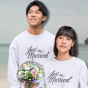 Just Married Matching Men's Honeymoon Outfit Sweatshirt