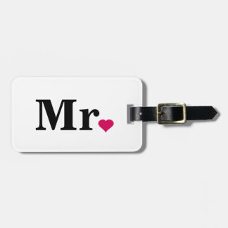 Just married Mr and Mrs luggage tag for him