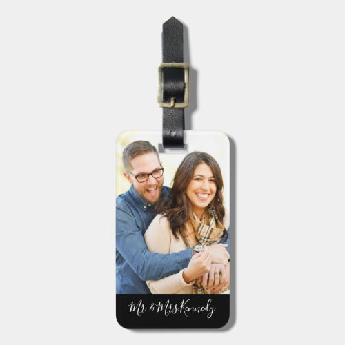 Just Married Mr And Mrs Photo Luggage Tag