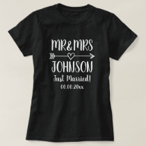 Just married Mr and Mrs t shirts for newly weds