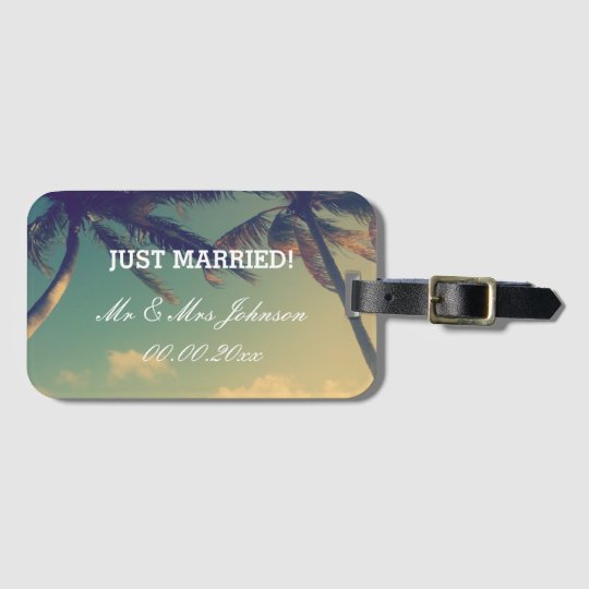 just married luggage