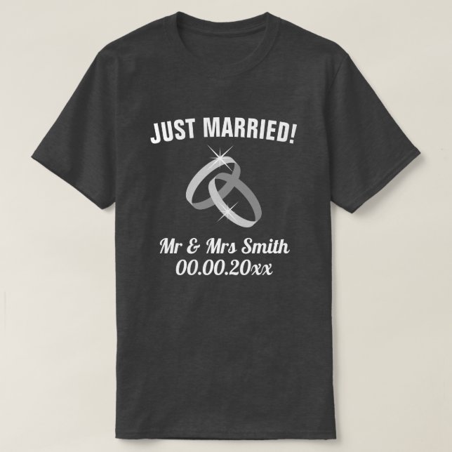 Just Married Mr & Mrs t shirt set for newly weds (Design Front)