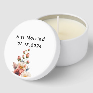 Just Married Mr. & Mrs.   Wedding  Mini Candle Favors