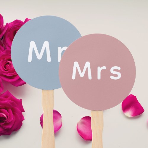 Just Married Mr  Mrs  Wedding Monogram  Hand Fan
