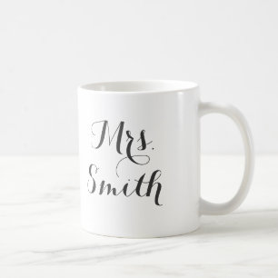 Just Married Mrs. Smith Couple Coffee Mug Funny