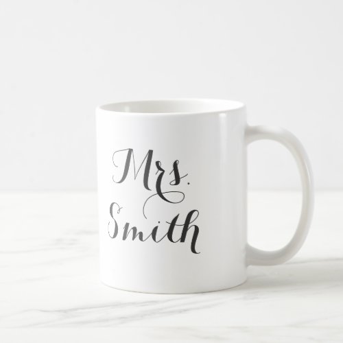 Just Married Mrs Smith Couple Coffee Mug Funny
