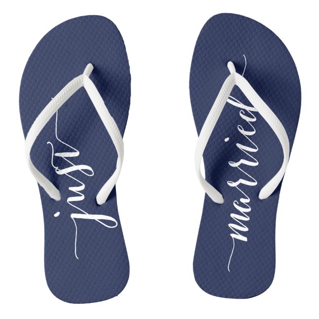 Navy blue flip hot sale flops for wedding