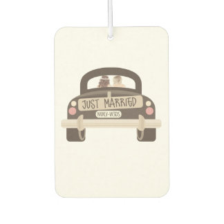 Just Married - newly weds - lesbian wedding gift Air Freshener