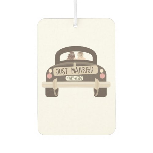 Just Married _ newly weds _ lesbian wedding gift Air Freshener