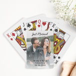 Just Married Newlywed Photo Wedding Favor Playing Cards at Zazzle