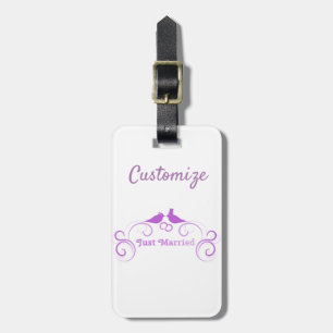 Just Married Newlyweds Thunder_Cove Luggage Tag