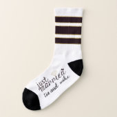 Just Married No Cold Feet  Personalized Custom Socks (Left Outside)