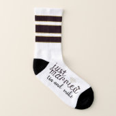 Just Married No Cold Feet  Personalized Custom Socks (Right Outside)